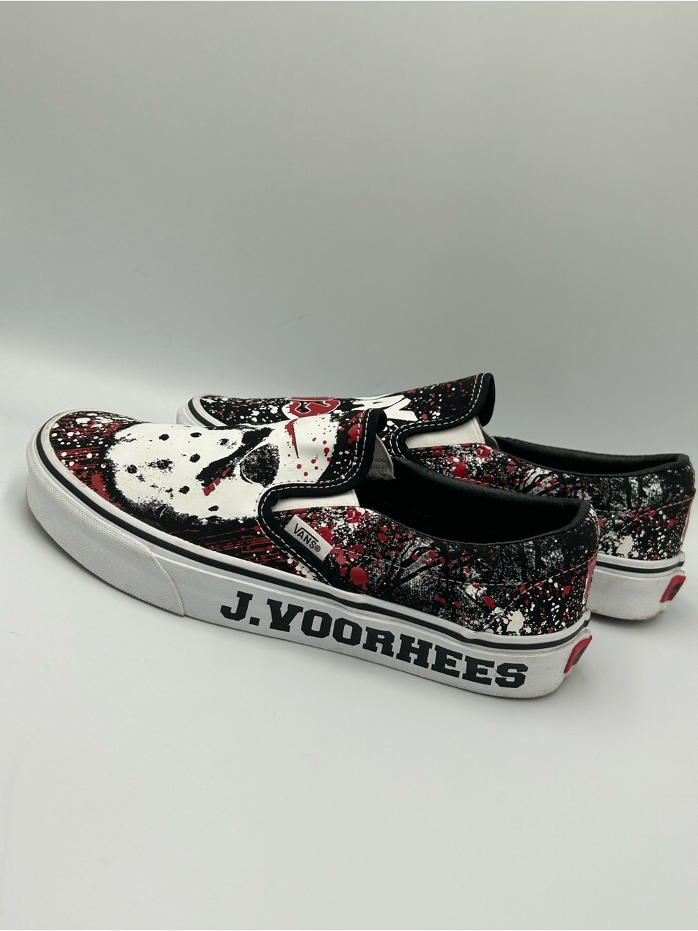 Van’s Black Slip-On Shoes with Glow-In-The-Dark Friday the 13th Design Men’s 7 - Picture 6 of 6